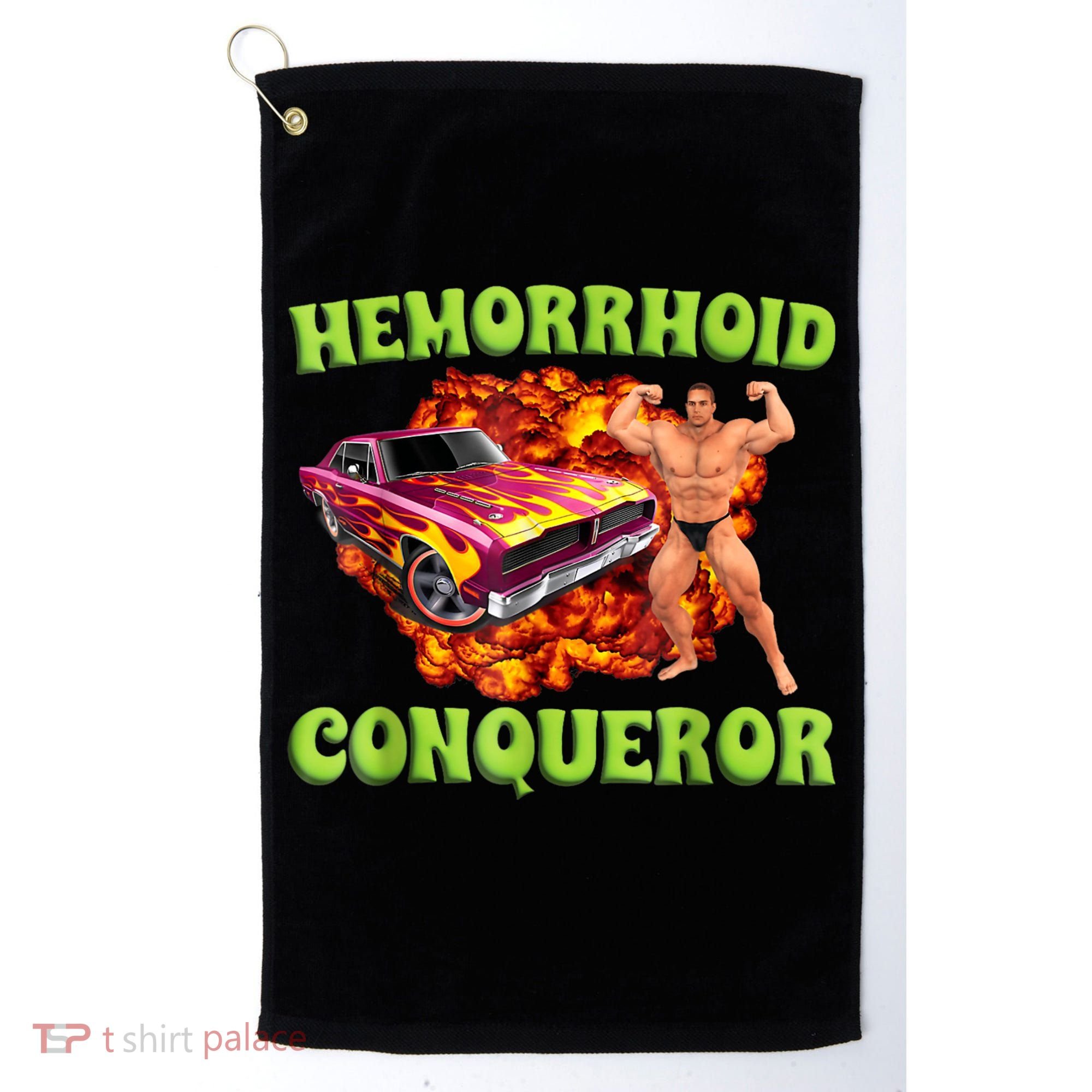 Hemorrhoid Conqueror Funny Oddly Specific Dank Meme Golf Towel