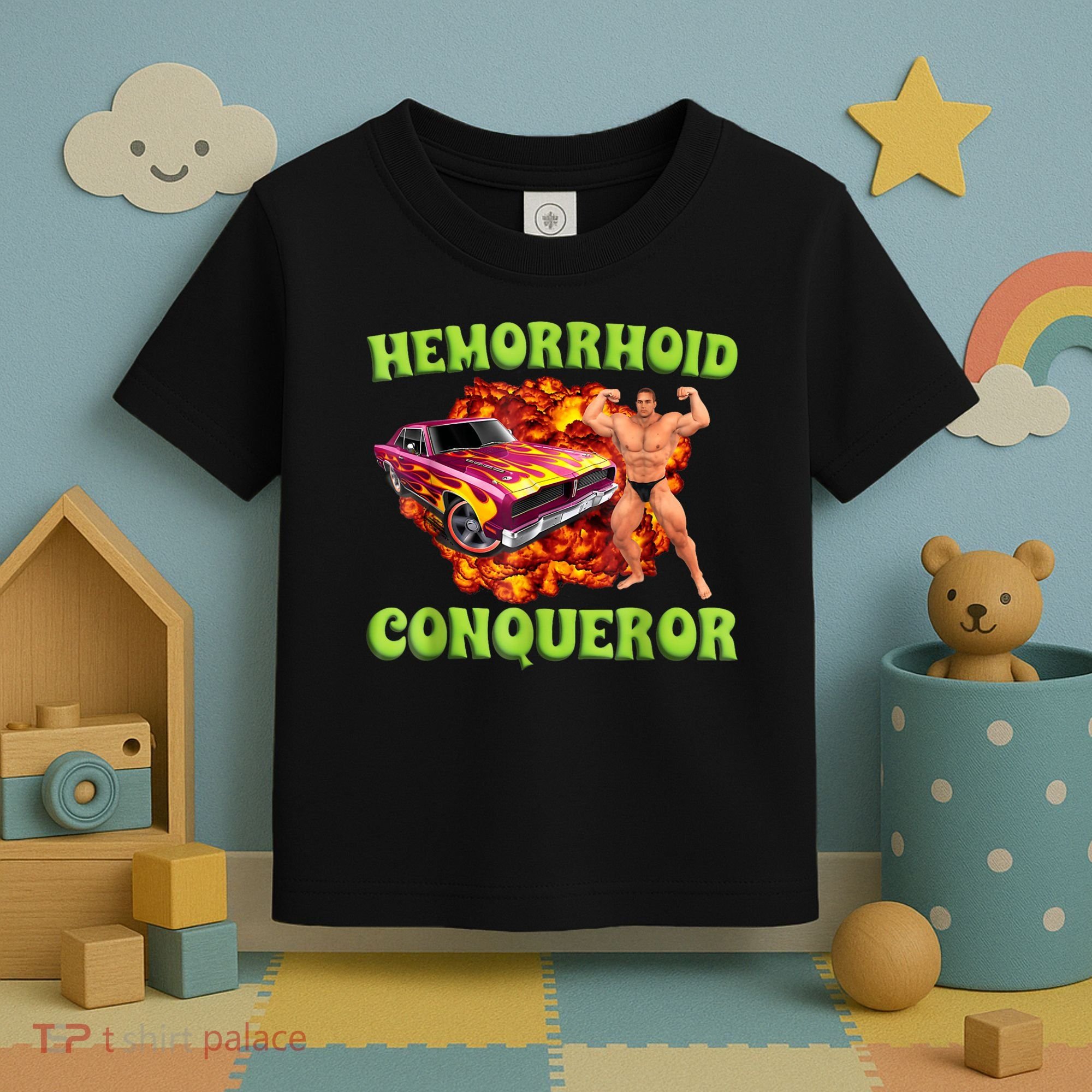 Hemorrhoid Conqueror Funny Oddly Specific Dank Meme Toddler T-Shirt
