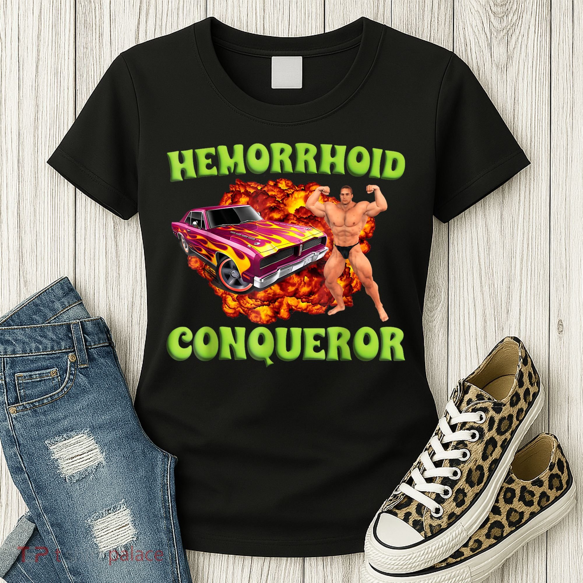 Hemorrhoid Conqueror Funny Oddly Specific Dank Meme Women's T-Shirt