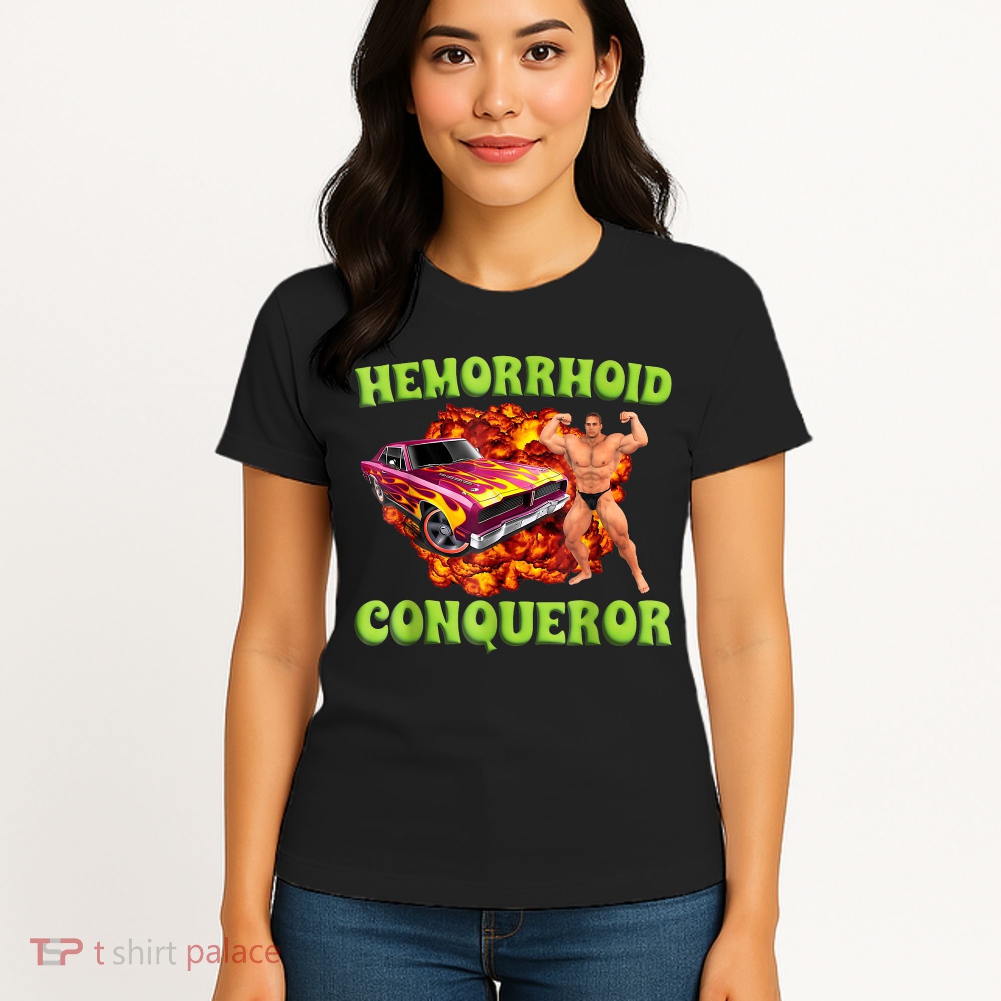 Hemorrhoid Conqueror Funny Oddly Specific Dank Meme Women's T-Shirt
