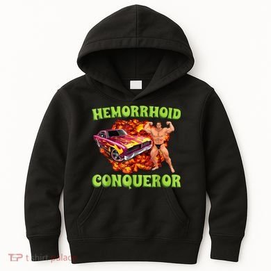 Hemorrhoid Conqueror Funny Oddly Specific Dank Meme Kids Hoodie