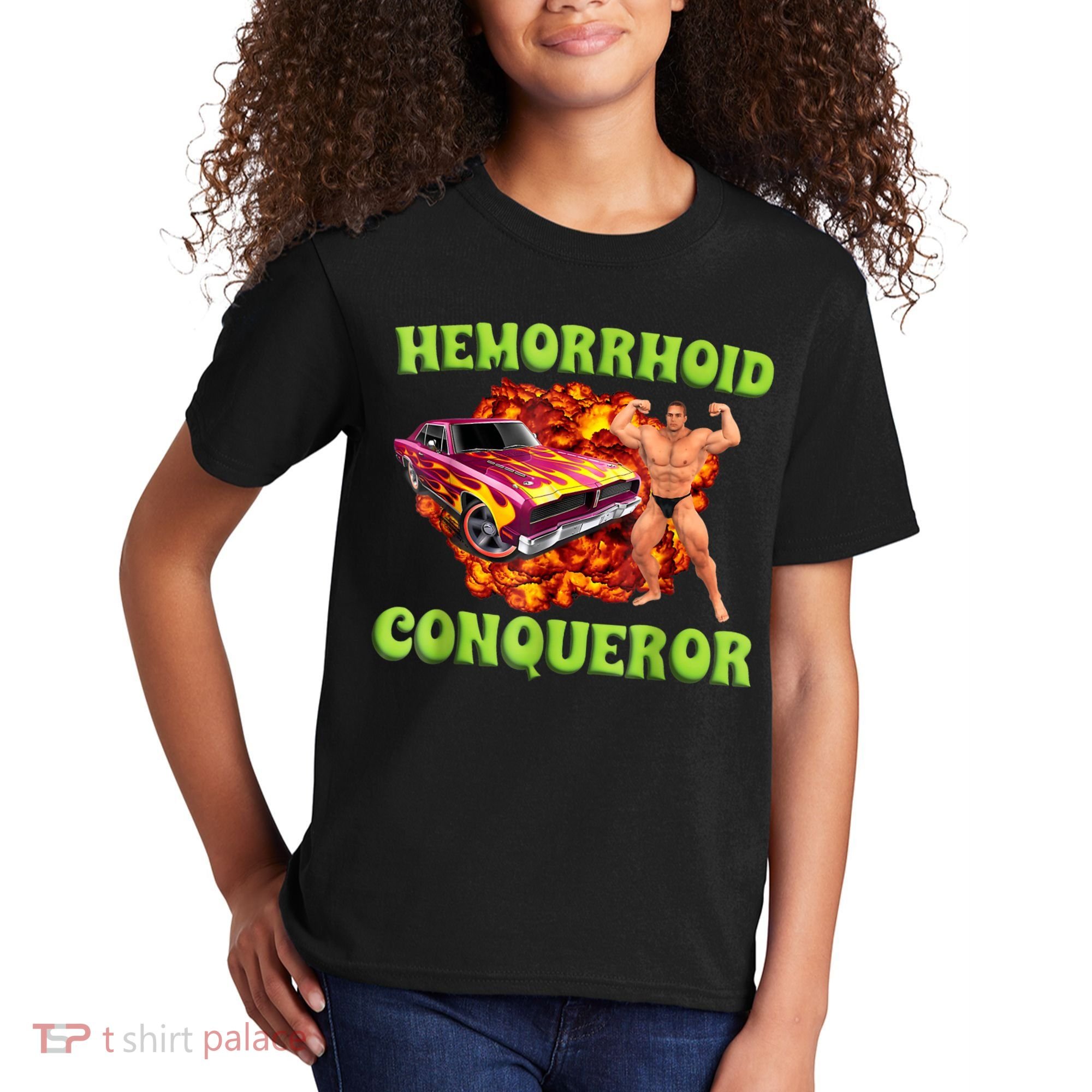 Hemorrhoid Conqueror Funny Oddly Specific Dank Meme Kids T-Shirt