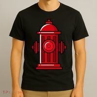 Halloween Costume Fire Hydrant funny simple safety T-Shirt thumb 3