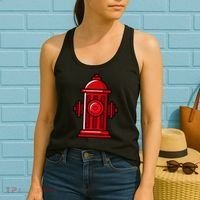Halloween Costume Fire Hydrant funny simple safety Women's Tank Top thumb 2