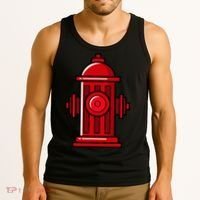 Halloween Costume Fire Hydrant funny simple safety Tank Top thumb 3