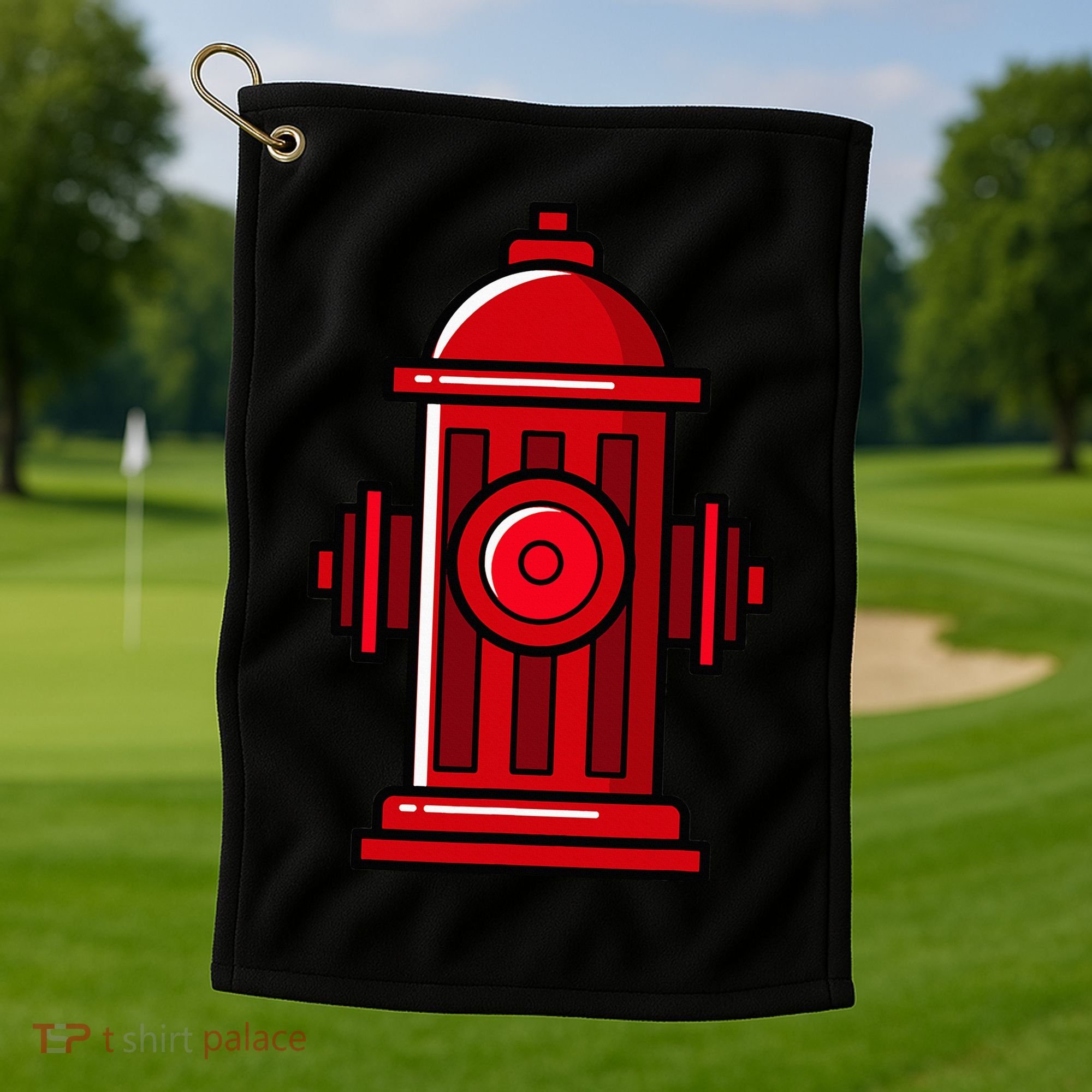 Halloween Costume Fire Hydrant funny simple safety Golf Towel