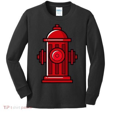 Halloween Costume Fire Hydrant funny simple safety Kids Long Sleeve Shirt