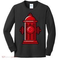 Halloween Costume Fire Hydrant funny simple safety Kids Long Sleeve Shirt thumb 0