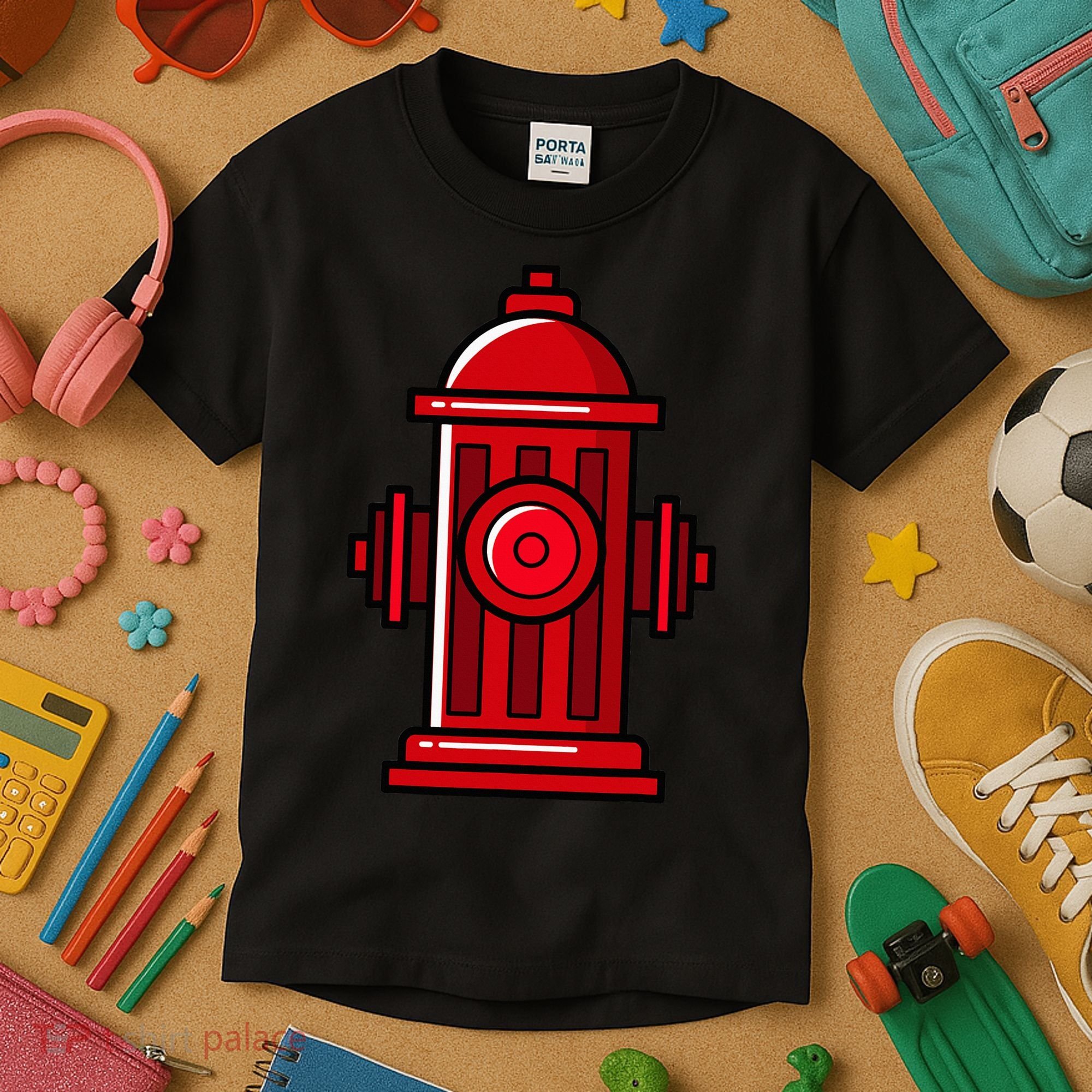 Halloween Costume Fire Hydrant funny simple safety Kids T-Shirt