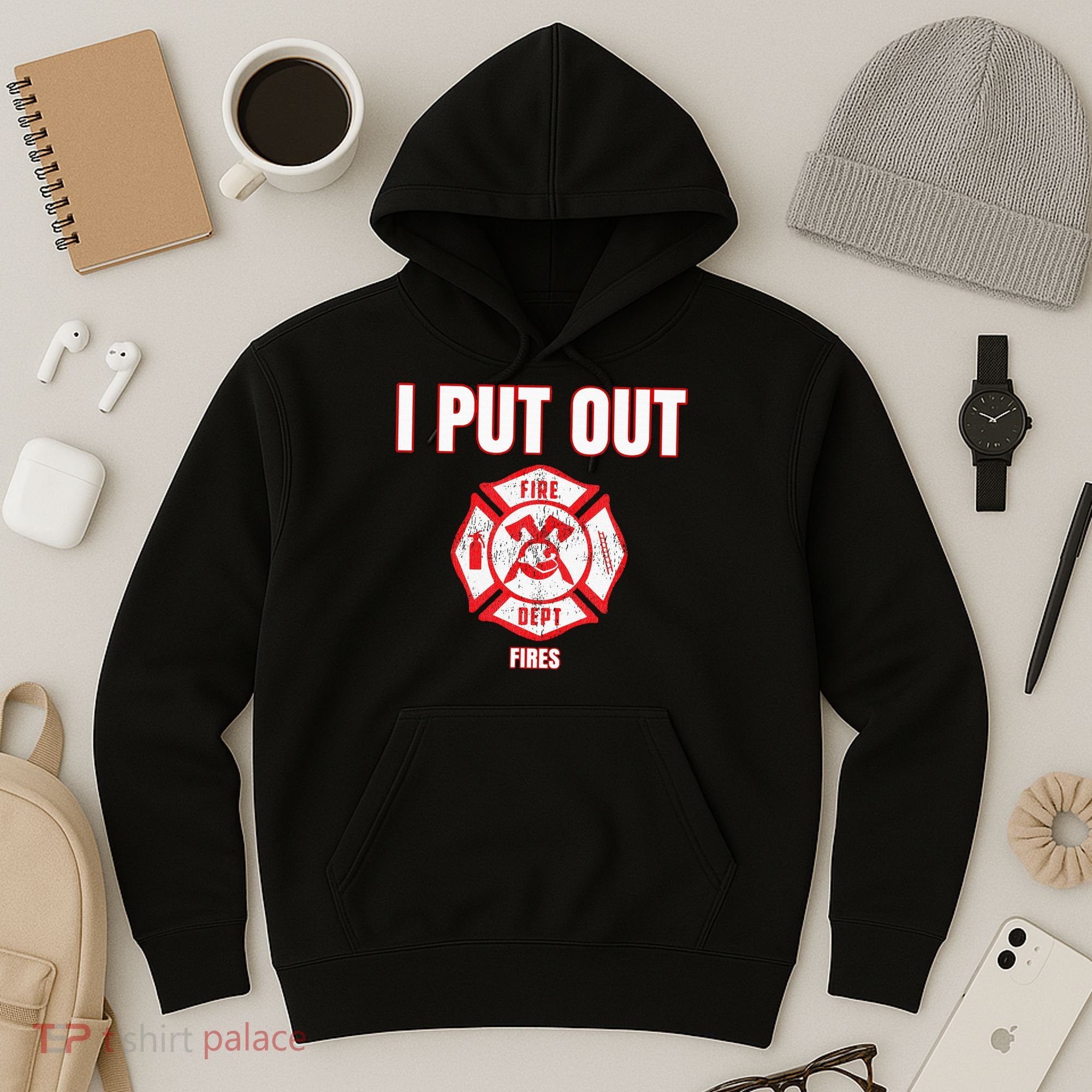 Halloween Costume Funny Firefighter I Put Out Fires Firemen Hoodie