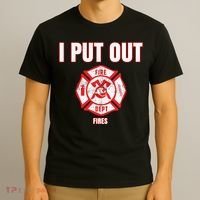 Halloween Costume Funny Firefighter I Put Out Fires Firemen T-Shirt thumb 3
