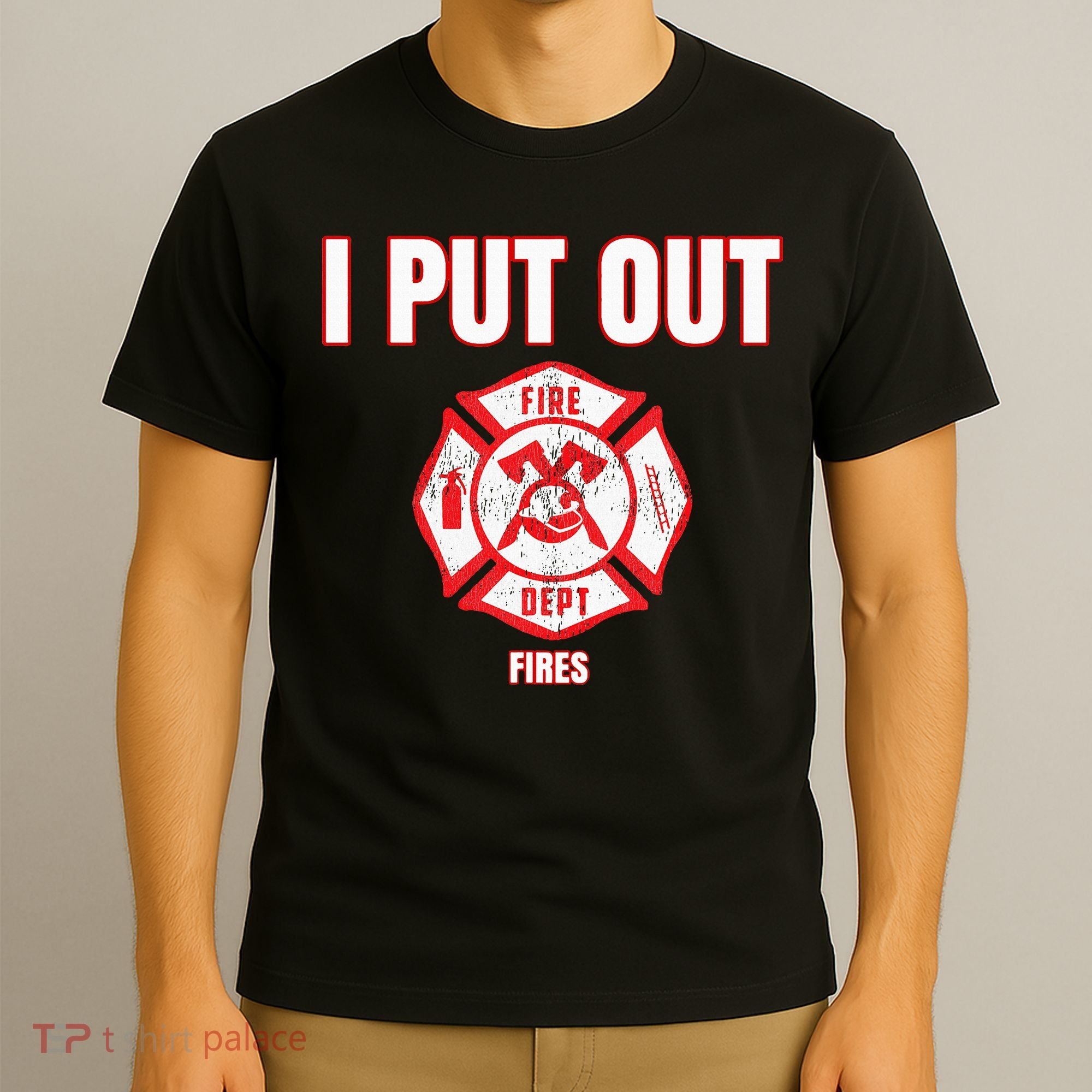 Halloween Costume Funny Firefighter I Put Out Fires Firemen T-Shirt
