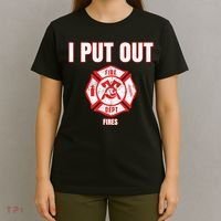 Halloween Costume Funny Firefighter I Put Out Fires Firemen T-Shirt thumb 4
