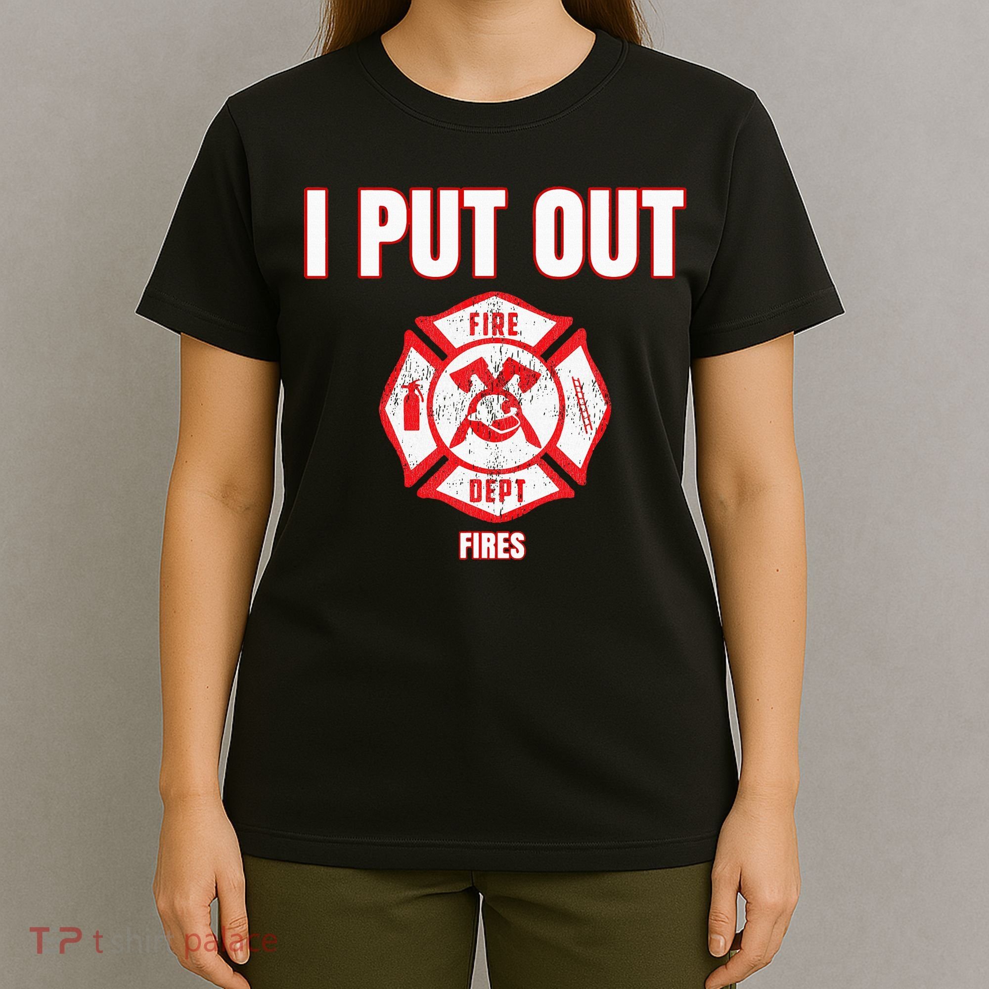 Halloween Costume Funny Firefighter I Put Out Fires Firemen T-Shirt