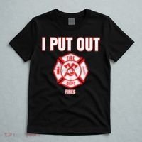 Halloween Costume Funny Firefighter I Put Out Fires Firemen T-Shirt thumb 5