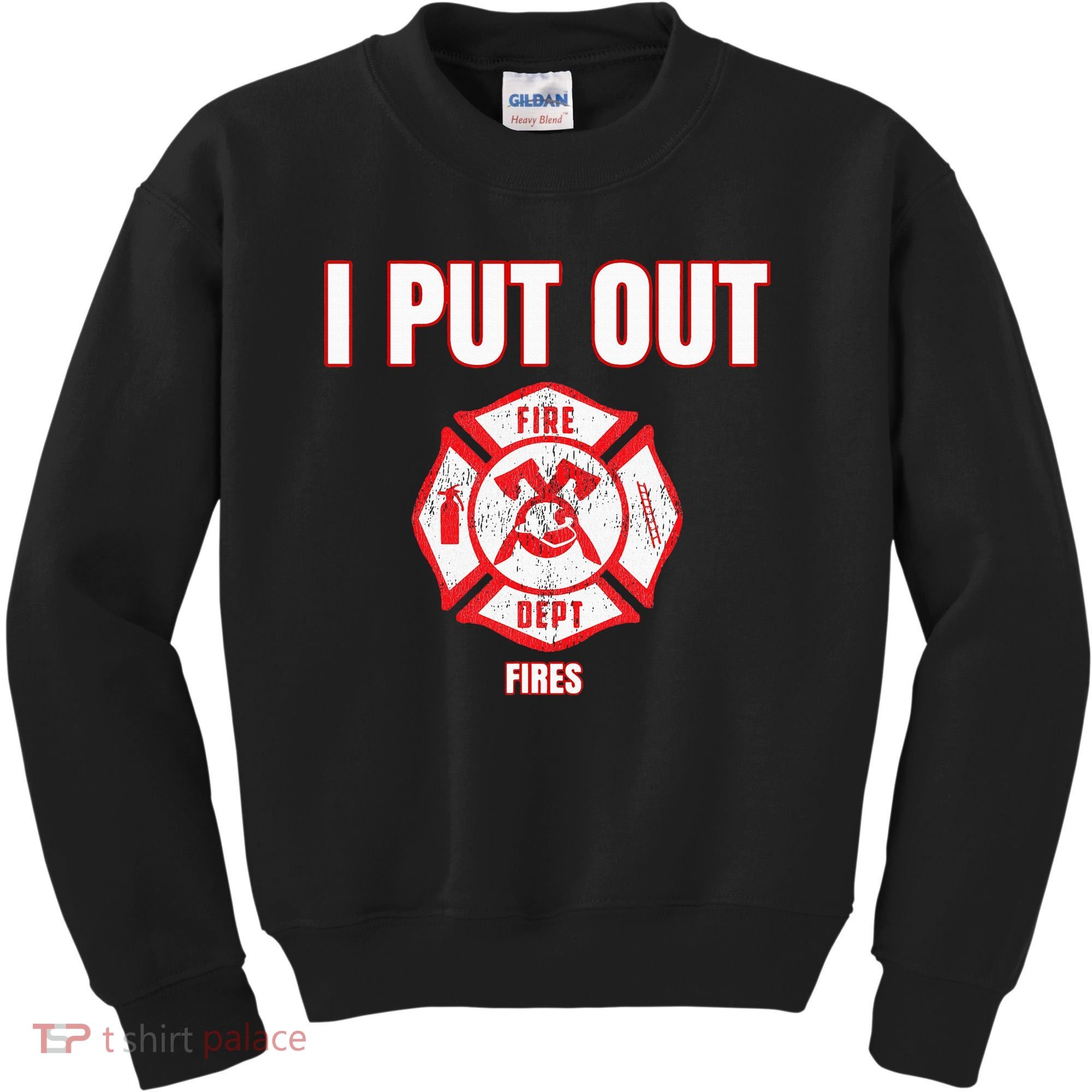 Halloween Costume Funny Firefighter I Put Out Fires Firemen Kids Sweatshirt