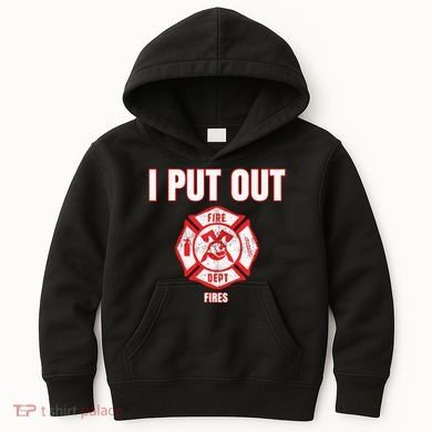 Halloween Costume Funny Firefighter I Put Out Fires Firemen Kids Hoodie