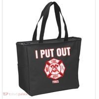 Halloween Costume Funny Firefighter I Put Out Fires Firemen Tote Bag thumb 2