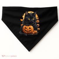 Halloween Cats Funny Cat Halloween USA-Made Doggie Bandana thumb 0