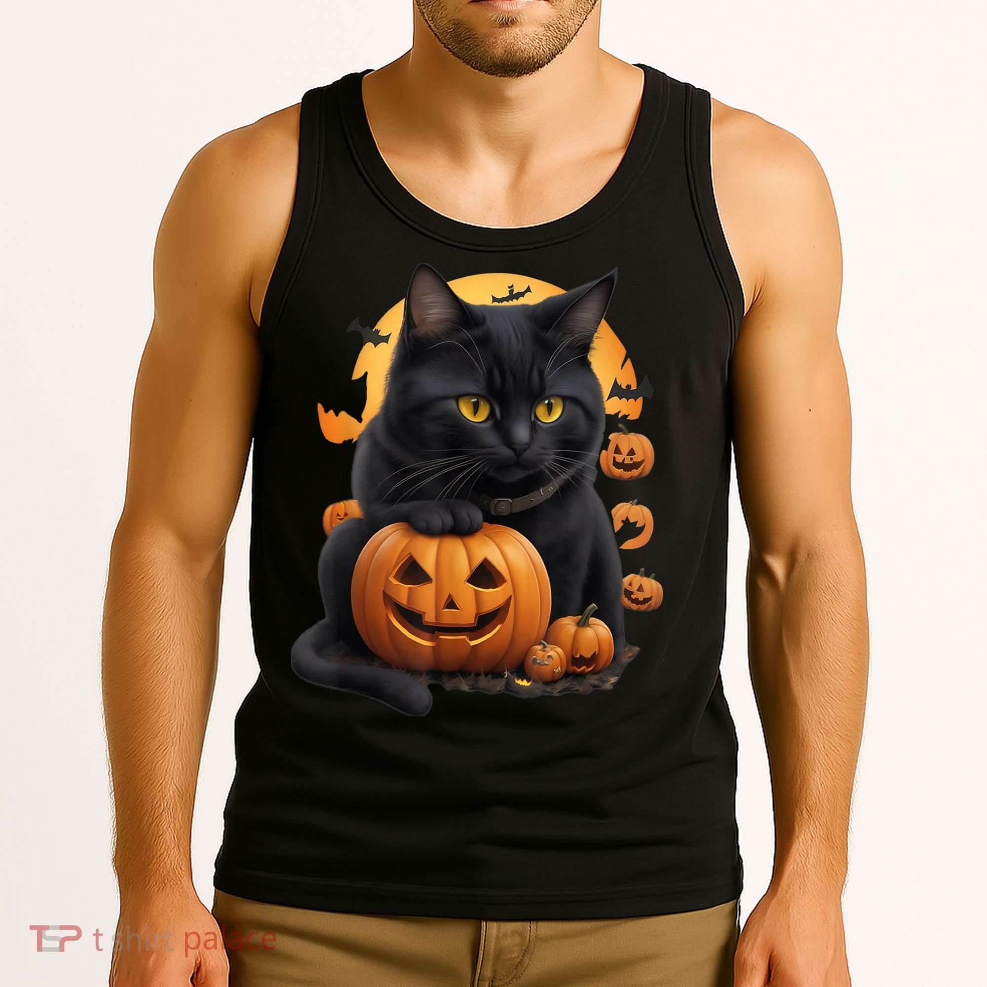 Halloween Cats Funny Cat Halloween Tank Top