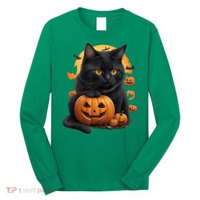 Halloween Cats Funny Cat Halloween Long Sleeve Shirt