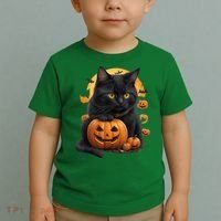 Halloween Cats Funny Cat Halloween Toddler T-Shirt thumb 2