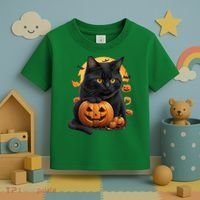 Halloween Cats Funny Cat Halloween Toddler T-Shirt thumb 3