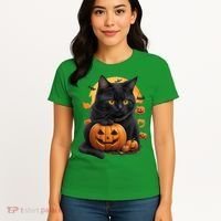 Halloween Cats Funny Cat Halloween Women's T-Shirt thumb 4