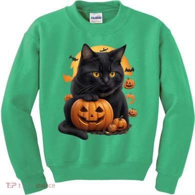 Halloween Cats Funny Cat Halloween Kids Sweatshirt