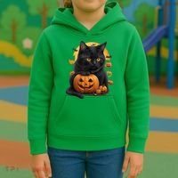 Halloween Cats Funny Cat Halloween Kids Hoodie thumb 3