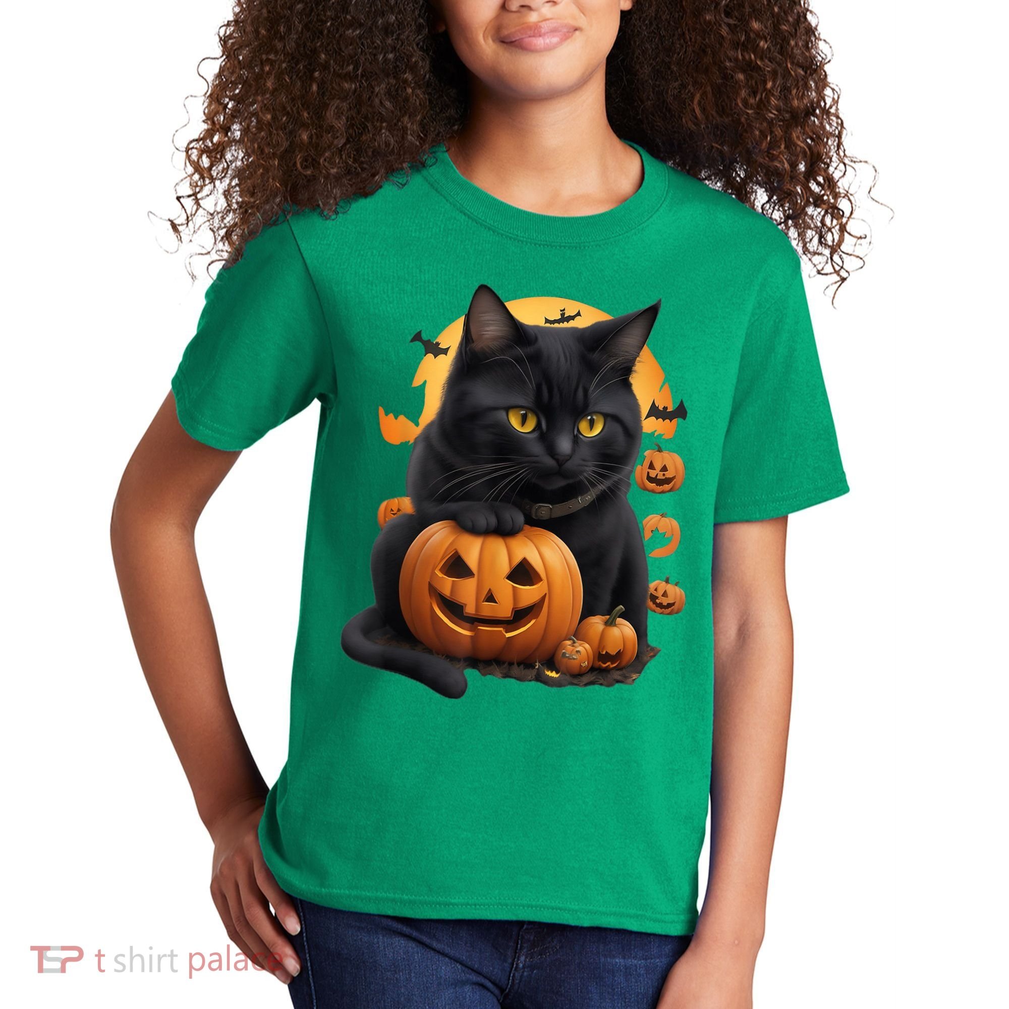 Halloween Cats Funny Cat Halloween Kids T-Shirt