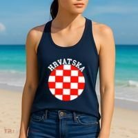 Hrvatska Croatian Flag Croatian Pride Croatian Roots Croatia Women's Tank Top thumb 2