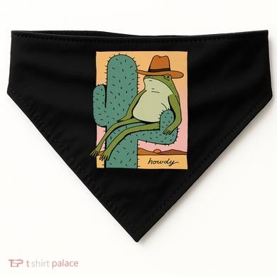 Howdy Cactus Frog Hat Meme Cute USA-Made Doggie Bandana