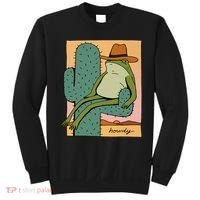 Howdy Cactus Frog Hat Meme Cute Sweatshirt thumb 0