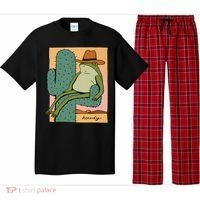 Howdy Cactus Frog Hat Meme Cute Pajama Set thumb 0