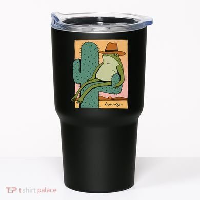 Howdy Cactus Frog Hat Meme Cute Tumbler