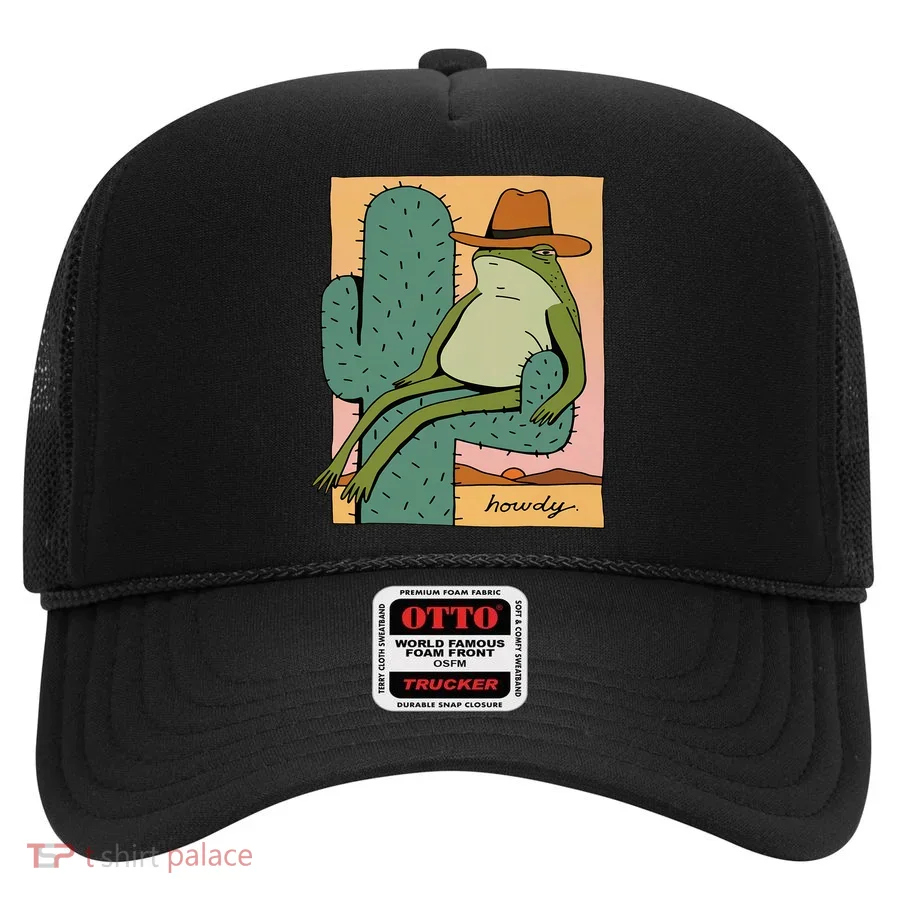Howdy Cactus Frog Hat Meme Cute Hat