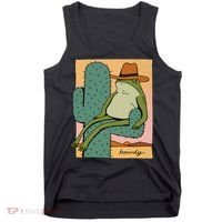 Howdy Cactus Frog Hat Meme Cute Tank Top thumb 0