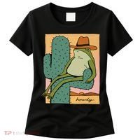 Howdy Cactus Frog Hat Meme Cute Women's T-Shirt thumb 0
