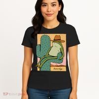 Howdy Cactus Frog Hat Meme Cute Women's T-Shirt thumb 4