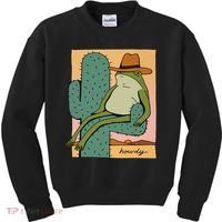 Howdy Cactus Frog Hat Meme Cute Kids Sweatshirt thumb 0