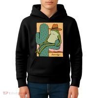 Howdy Cactus Frog Hat Meme Cute Kids Hoodie thumb 4