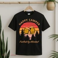 Happy Camper Fueled by Alcohol Camping Group Party Ideas T-Shirt thumb 2