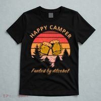 Happy Camper Fueled by Alcohol Camping Group Party Ideas T-Shirt thumb 5