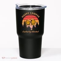 Happy Camper Fueled by Alcohol Camping Group Party Ideas Tumbler thumb 0