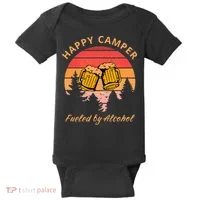 Happy Camper Fueled by Alcohol Camping Group Party Ideas Baby Bodysuit thumb 0