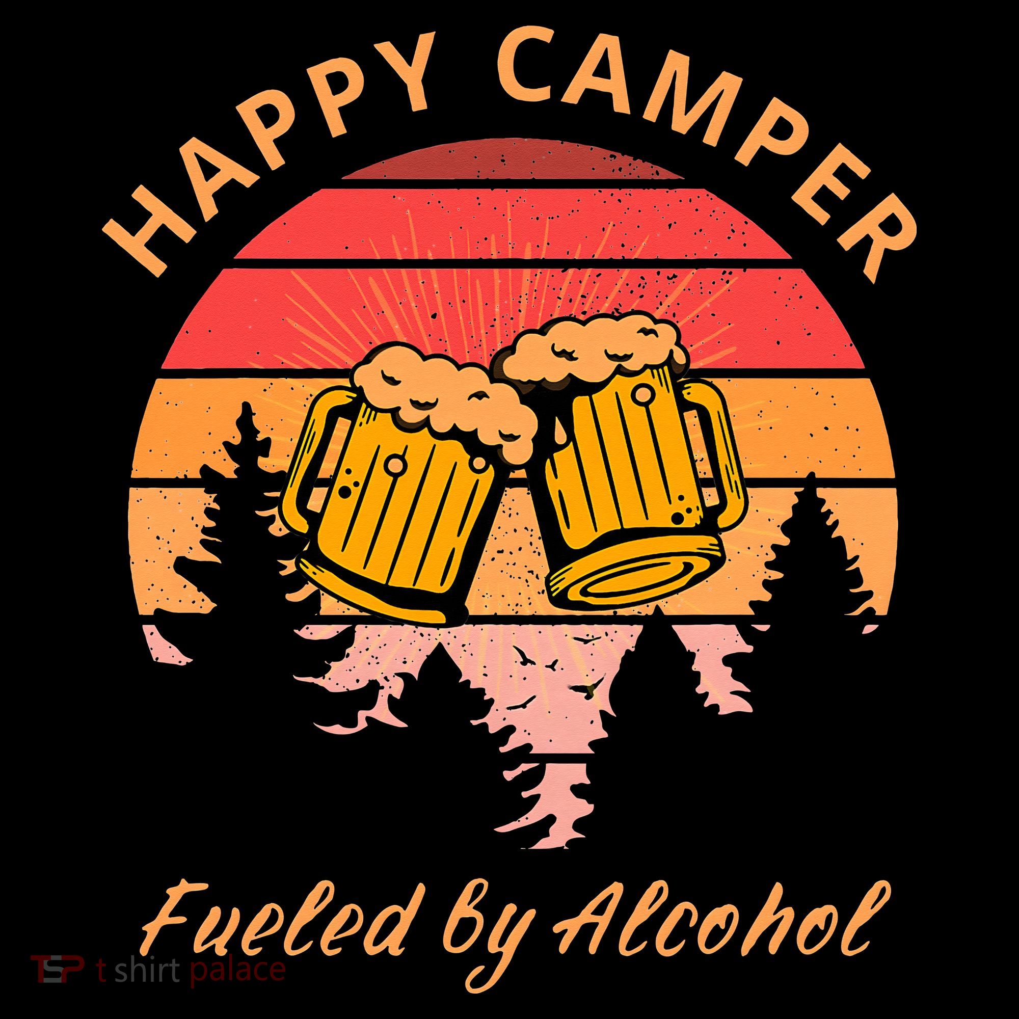 Happy Camper Fueled by Alcohol Camping Group Party Ideas Visor