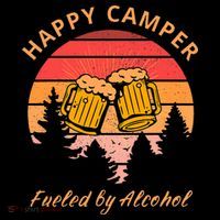 Happy Camper Fueled by Alcohol Camping Group Party Ideas Women's T-Shirt thumb 6