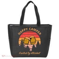 Happy Camper Fueled by Alcohol Camping Group Party Ideas Tote Bag thumb 0