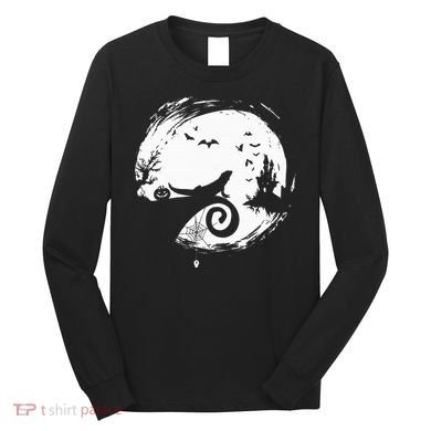 Halloween Costume for Bearded Dragon Spooky Moon Silhouette Long Sleeve Shirt